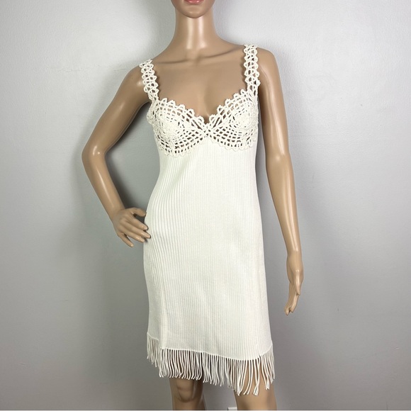 NEW PROENZA SCHOULER WHITE RIBBED MINI DRESS - Picture 2 of 12